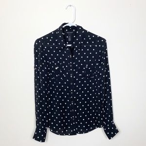 White House Black Market 100% Silk Blouse
